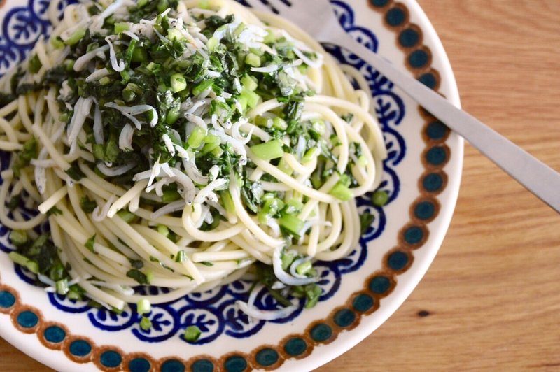 しらすとクレソンのパスタ　ナンプラーバター風味 (4)