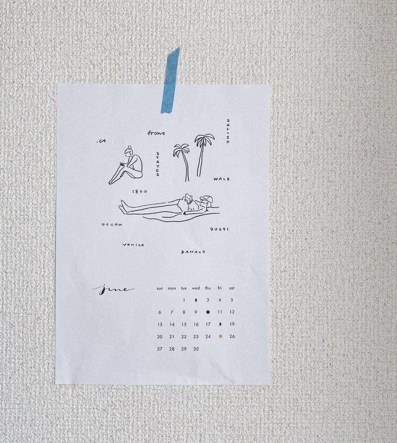 ネットプリント用カレンダー6月 カナコ Note ネットプリント用カレンダー6月 カナコ Note