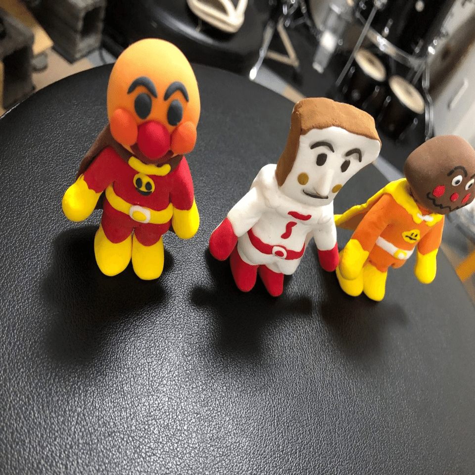 ねんど】アンパンマン しょくぱんまん カレーパンマン【Jr.作】｜Jr.