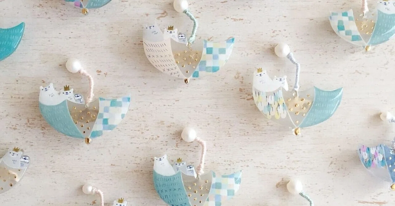 プラ板　マーメイド　ハンドメイド　縦 プラ板マーメイドハンドメイド縦