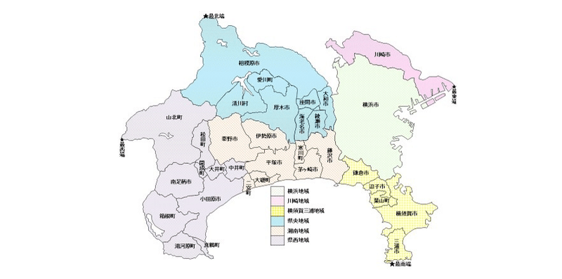 神奈川県地図