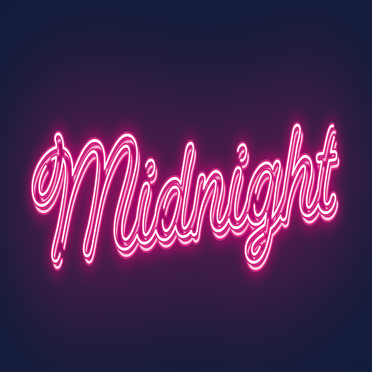 Illustrator 袋文字とネオンサイン Ong Note