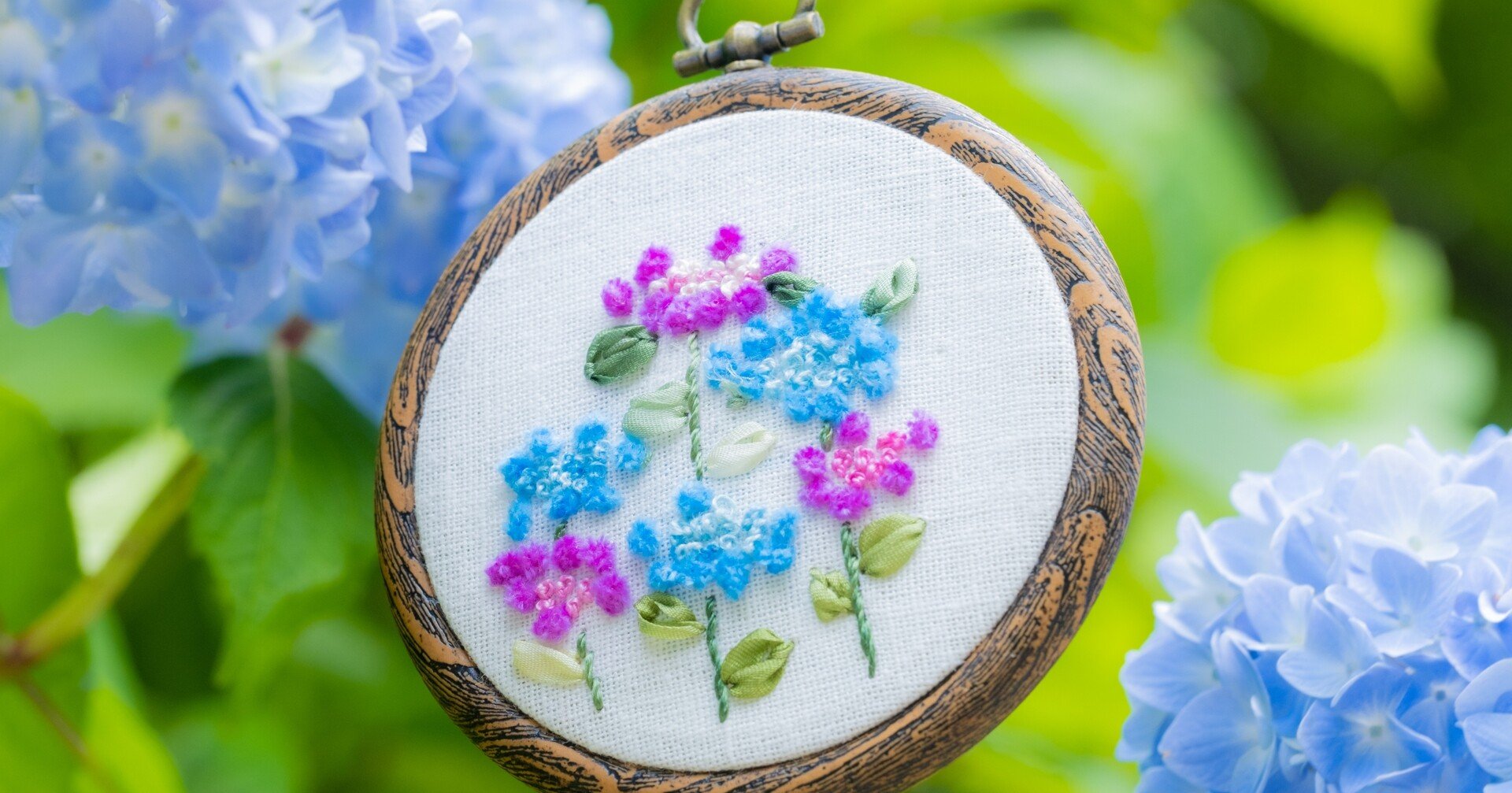 A.F.Eの紫陽花の刺繍制作キットの解説サイト｜Art Fiber Endo