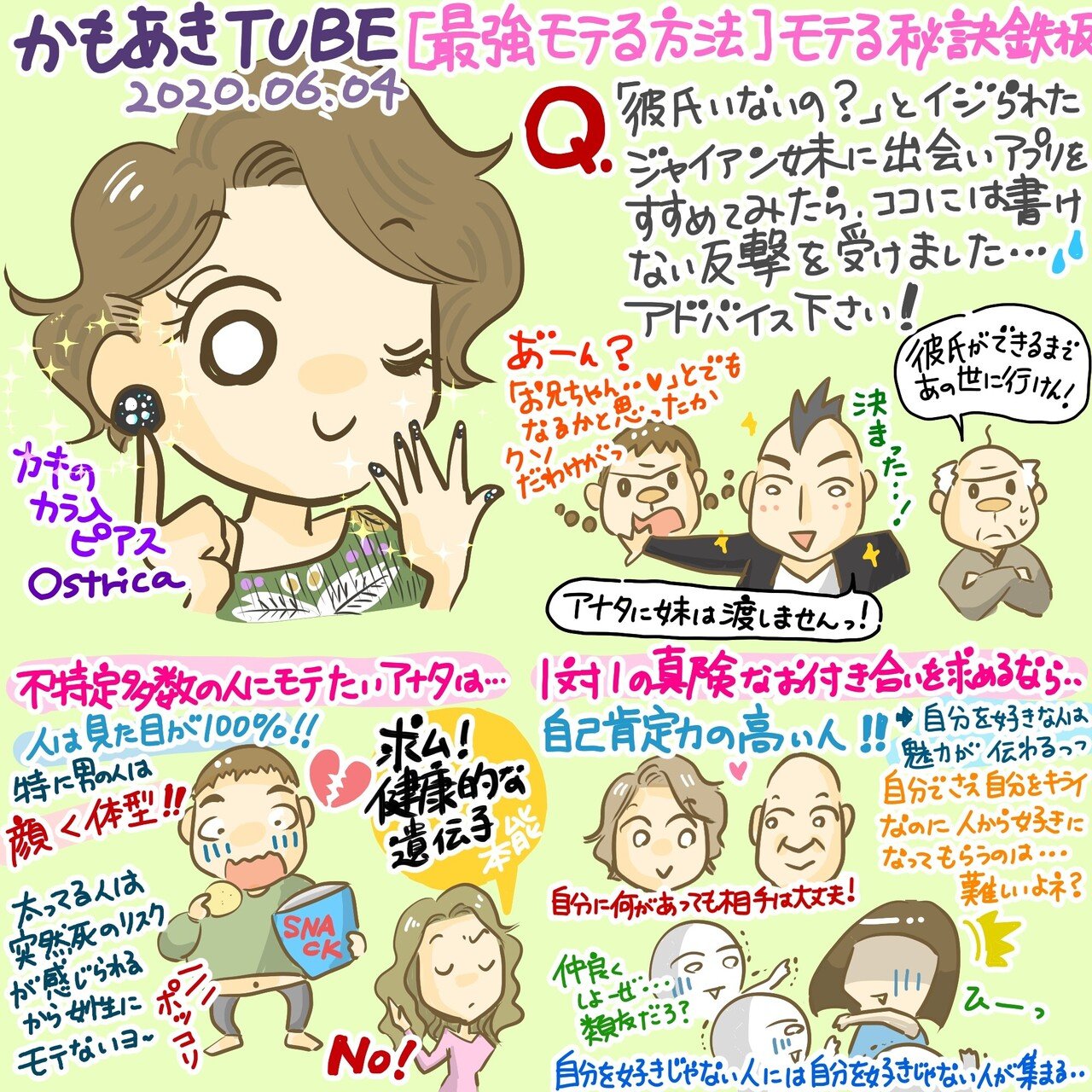 かもあきtube振り返り わたしを愛して のクレクレちゃん必見 男性からも女性からもモテまくりの かもあきさんが教えてくれる究極のモテ術 自分を好きになる そして人を好きになる たったの きょこ 漫画家 Apdだけど楽しく生きてます 仮 21年