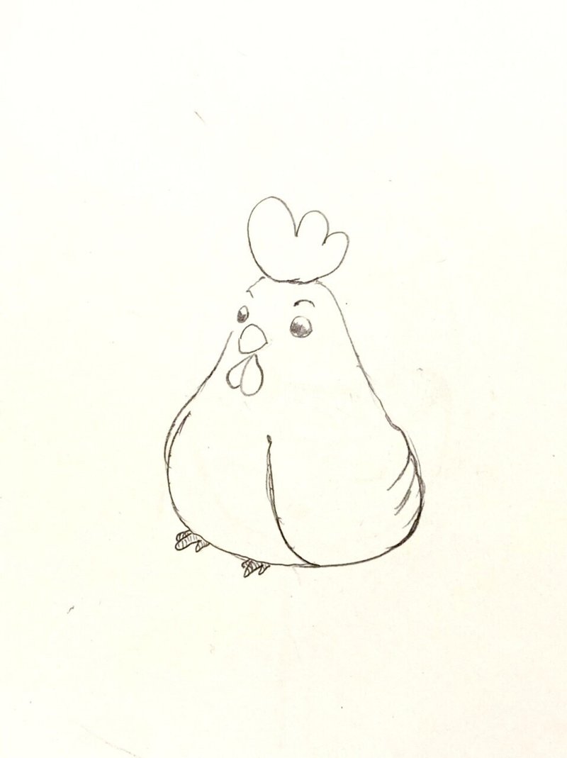 鉛筆ラフ O にい にわとり まるほ 絵本作家目指して Note 鉛筆ラフ O にい にわとり まるほ 絵本作家目指して Note