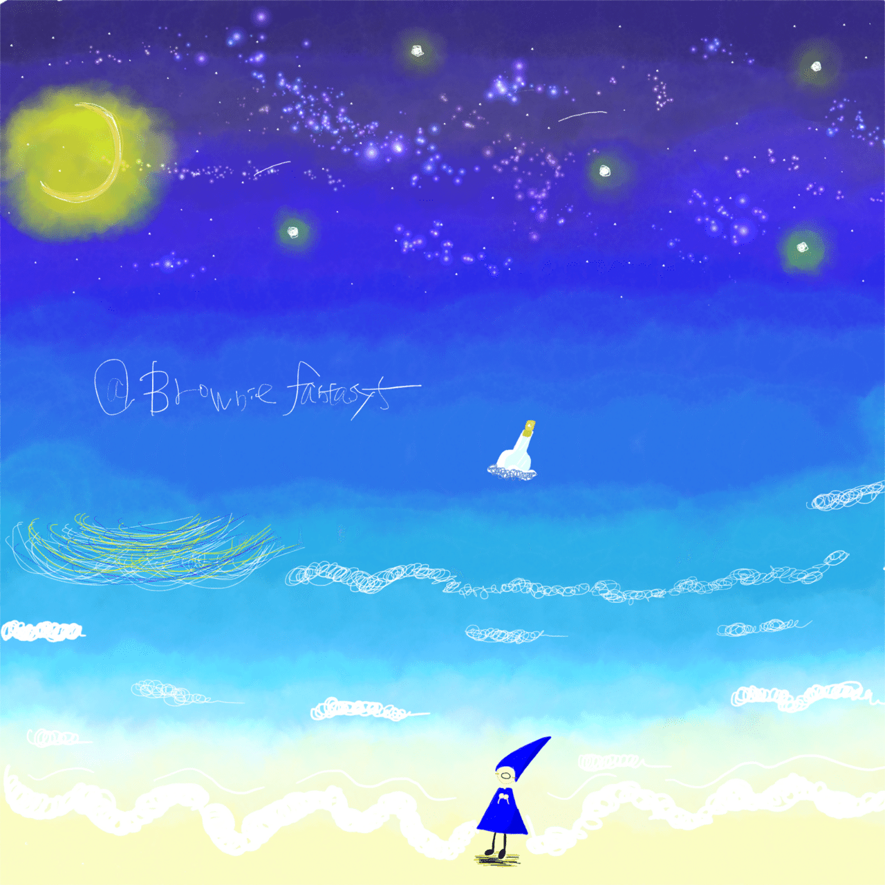夜空と海の境目がなくなるその場所で待っていると あなたからの想いが届きました どれだけ長い旅をしてきたのでしょう はなっから返事なんて待つ気はないあなた だから私はそっと受け止め ただただあなたの Brownie Note 夜空と海の境目がなくなるその場所で待っていると あなたからの想いが届きました どれだけ長い旅をしてきたのでしょう はなっから返事なんて待つ気はないあなた だから私はそっと受け止め ただただあなたの Brownie Note