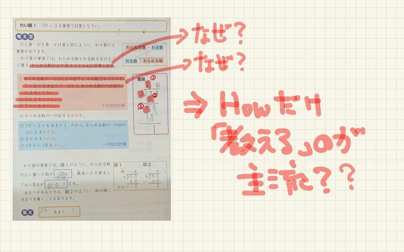 算数は暗記科目 筆算の割り算の事例 堀場 英雄 Hideo Horiba Note
