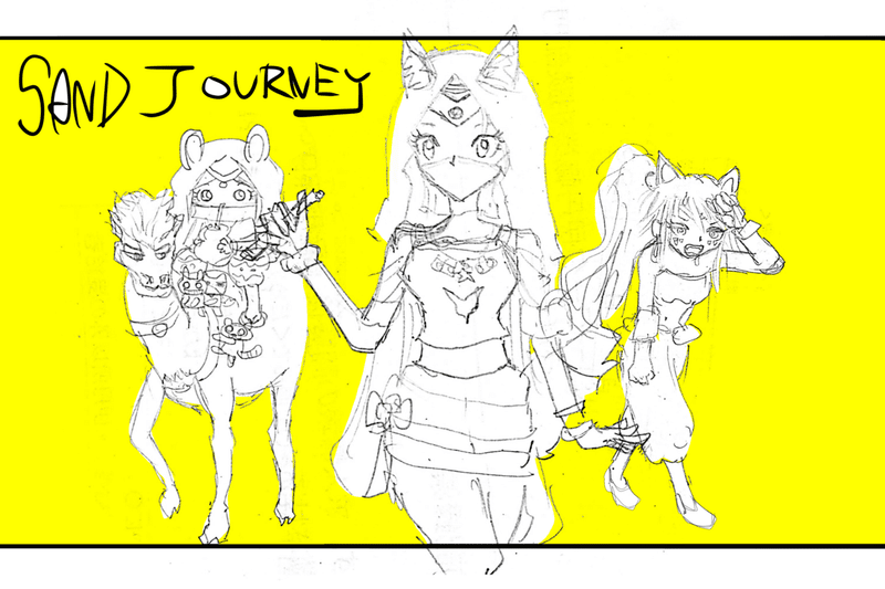 砂漠の旅 ラフ 黄色ネジ Note