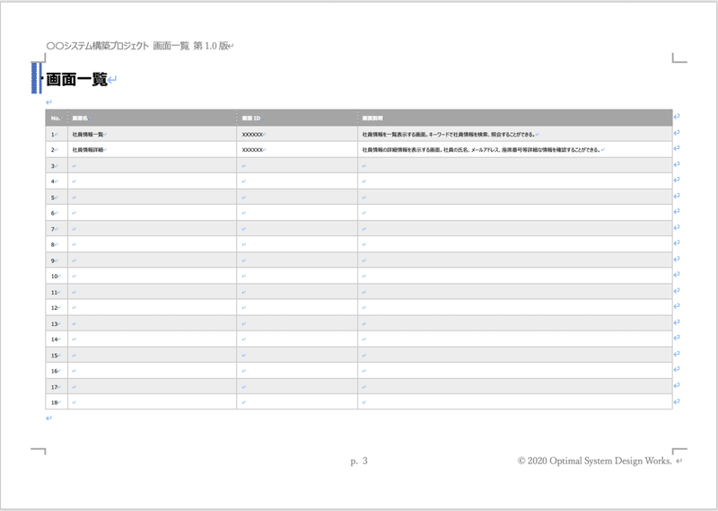 基本設計書のテンプレート Shinji Yamaguchi Note