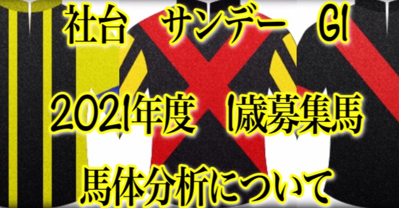 社台　サンデー G1  オーナーズ2021年度　1歳募集馬　馬体分析についてのご案内