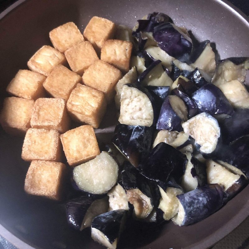 丸投げレシピ 冷凍食材で簡単 厚揚げと揚げなすのおろしポン酢炒め 古谷 真知子 Note