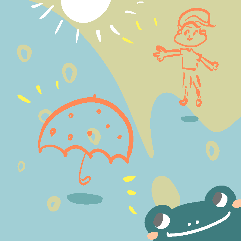 今日のイラスト 梅雨明けはればれもうすこし 描きました みうちえ Note