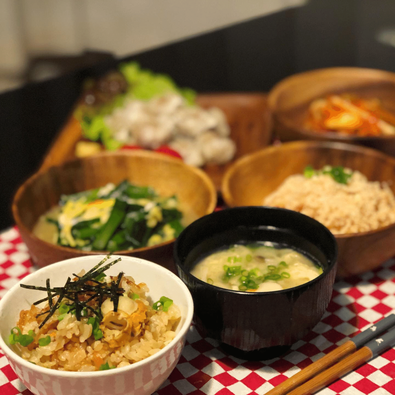 21 6 7 本日の晩御飯 発芽玄米入りベビーホタテの炊き込みご飯 にらの卵とじ しらたきのたらこ和え きのこと揚げとお麩の味噌汁 シュウマイ 市販品 キムチ 今日は和食で 油 Ayu Note 21 6 7 本日の晩御飯 発芽玄米入りベビーホタテの炊き込みご飯 にらの卵とじ しらたきのたらこ和え きのこと揚げとお麩の味噌汁 シュウマイ 市販品 キムチ 今日は和食で 油 Ayu Note