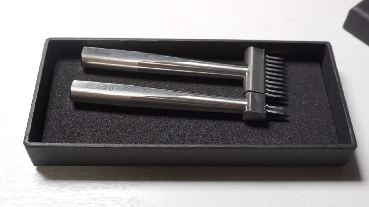 KS Blade Punchヨーロッパ目打ち穴あけ道具工具3.85mm3本セット（HAKU 
