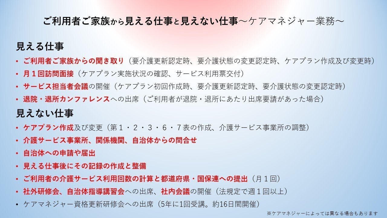 なぜ ただで範疇外のことをしてはいけないのか 山田方式ケアプラン構造 Note