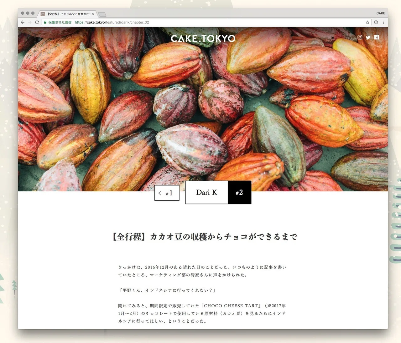 チョコってこんなに手間ひまが掛かっていたんだ｜平野太一