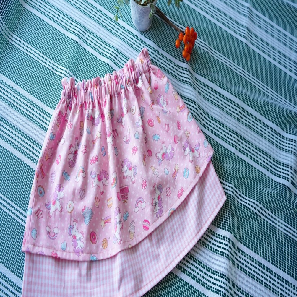可愛い 女の子の２枚仕立てのゴムスカートの作り方 初心者さん向きです C A Dimple塾 Note