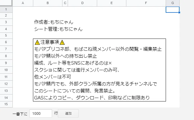 [Princess Connect! Re:Dive] Examples of spreadsheet creation and usage ...
