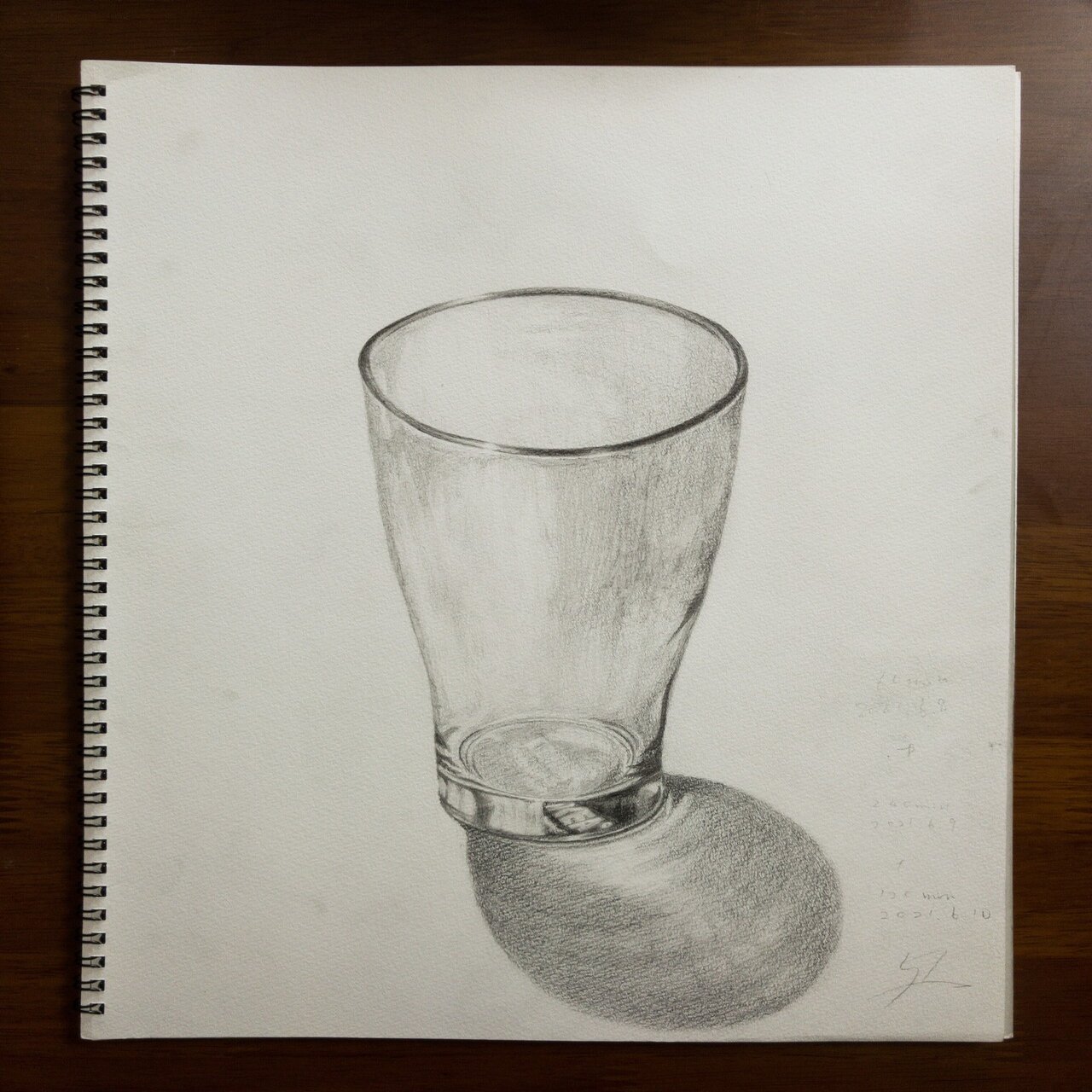 ほぼ独学でデッサン練習してきたけど 個人的に 初級編を卒業させてくれたグラスの絵を晒す ごっさむ Note