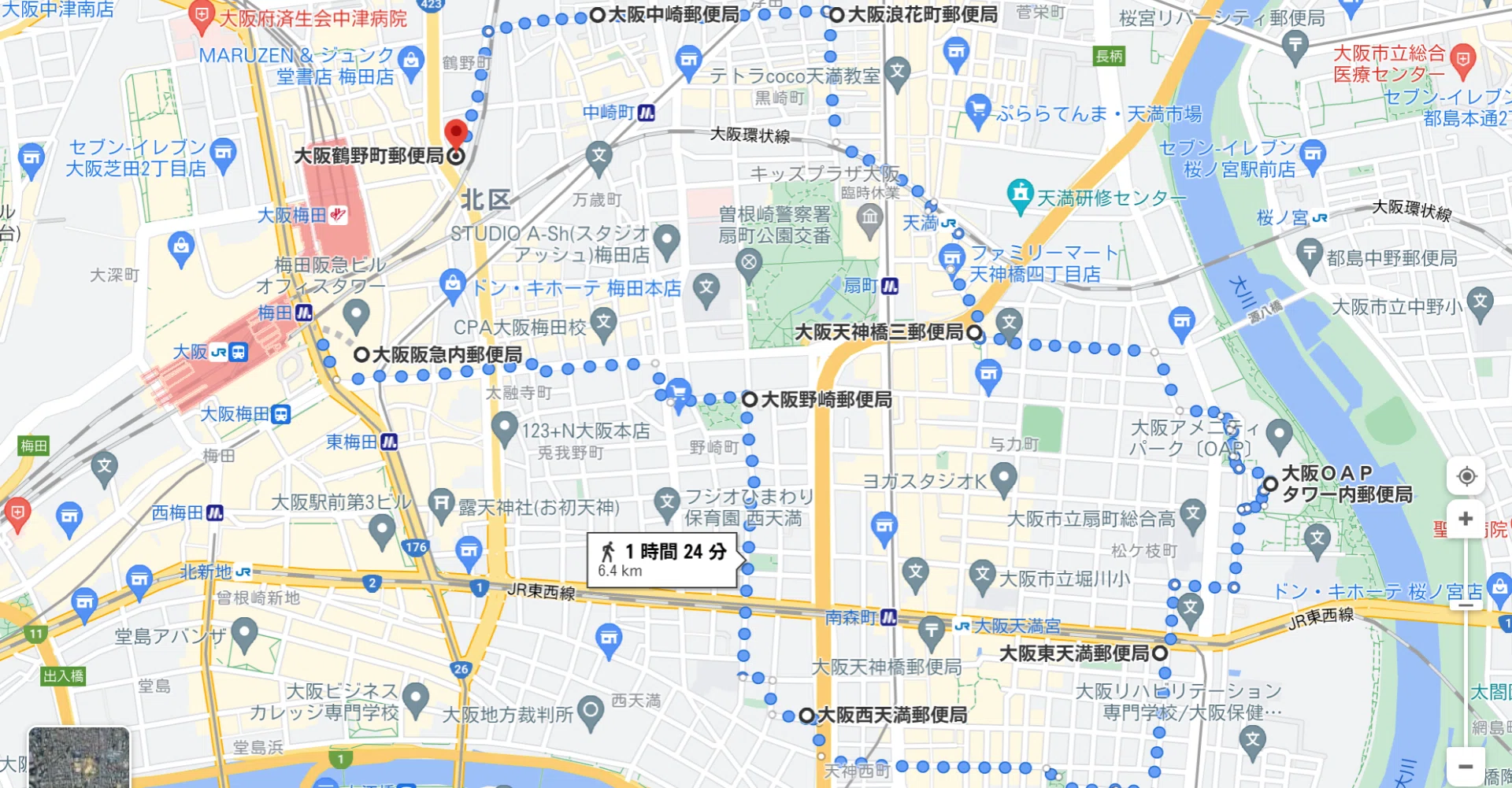 郵便局探walk@大阪】#08ー北区(その2)｜tamanabiclub-note(探交學