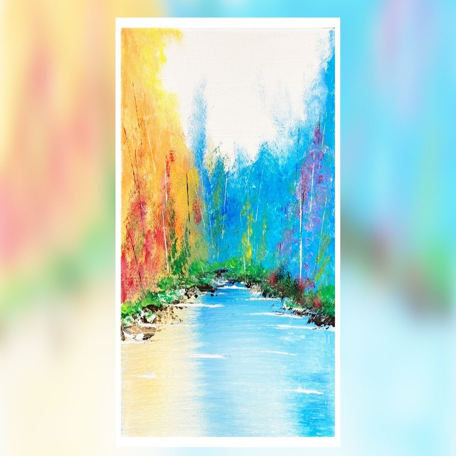 アクリル絵の具で 美しい風景 を簡単に描く方法 Junya Art Note