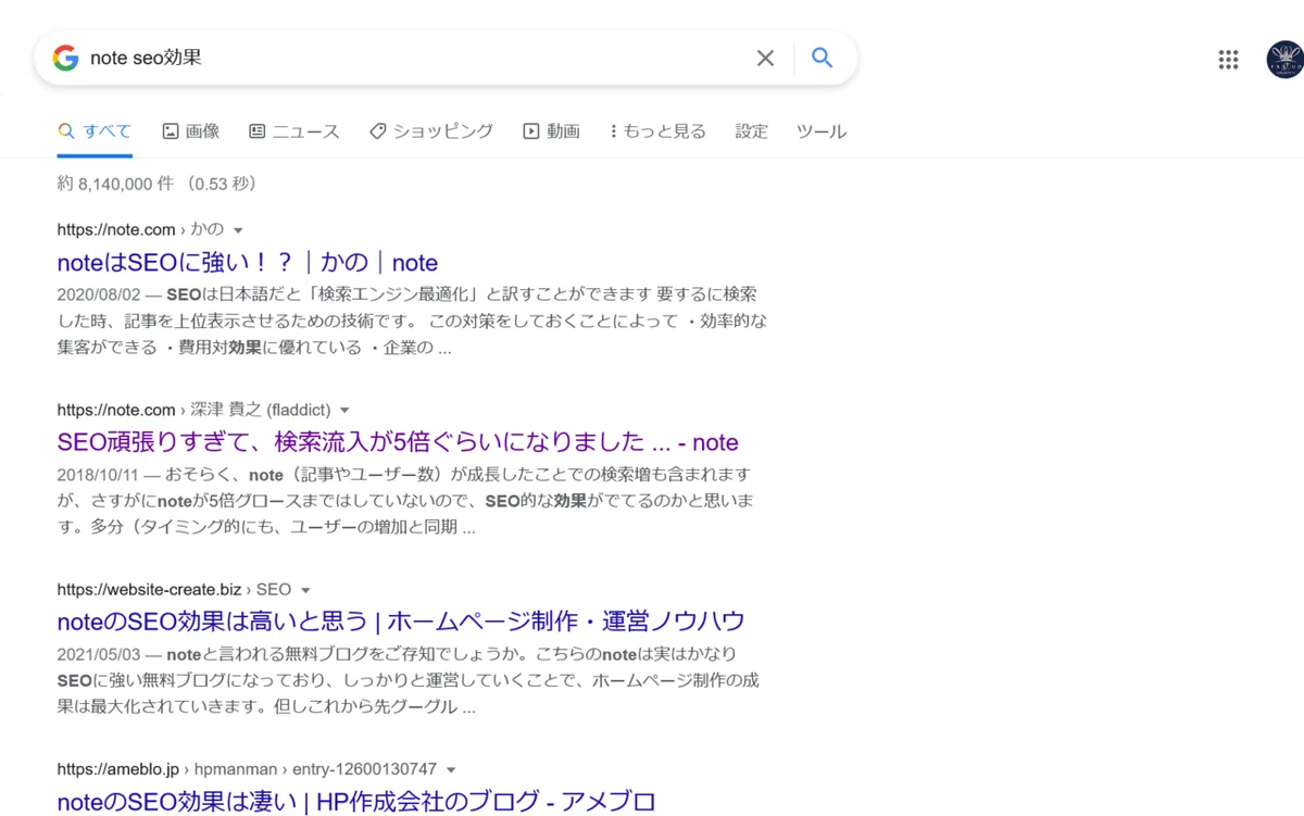 ”note seo効果”の検索結果