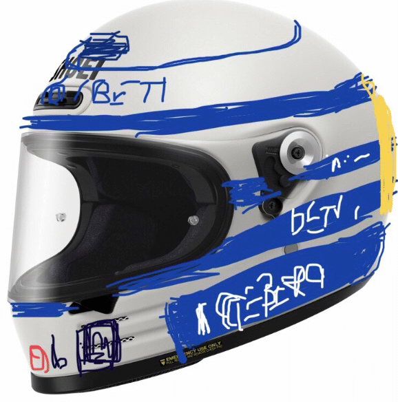 JFC F1 ヘルメット リカルド・パトレーゼ 1992 1⁄12 JFC F1 ヘルメット