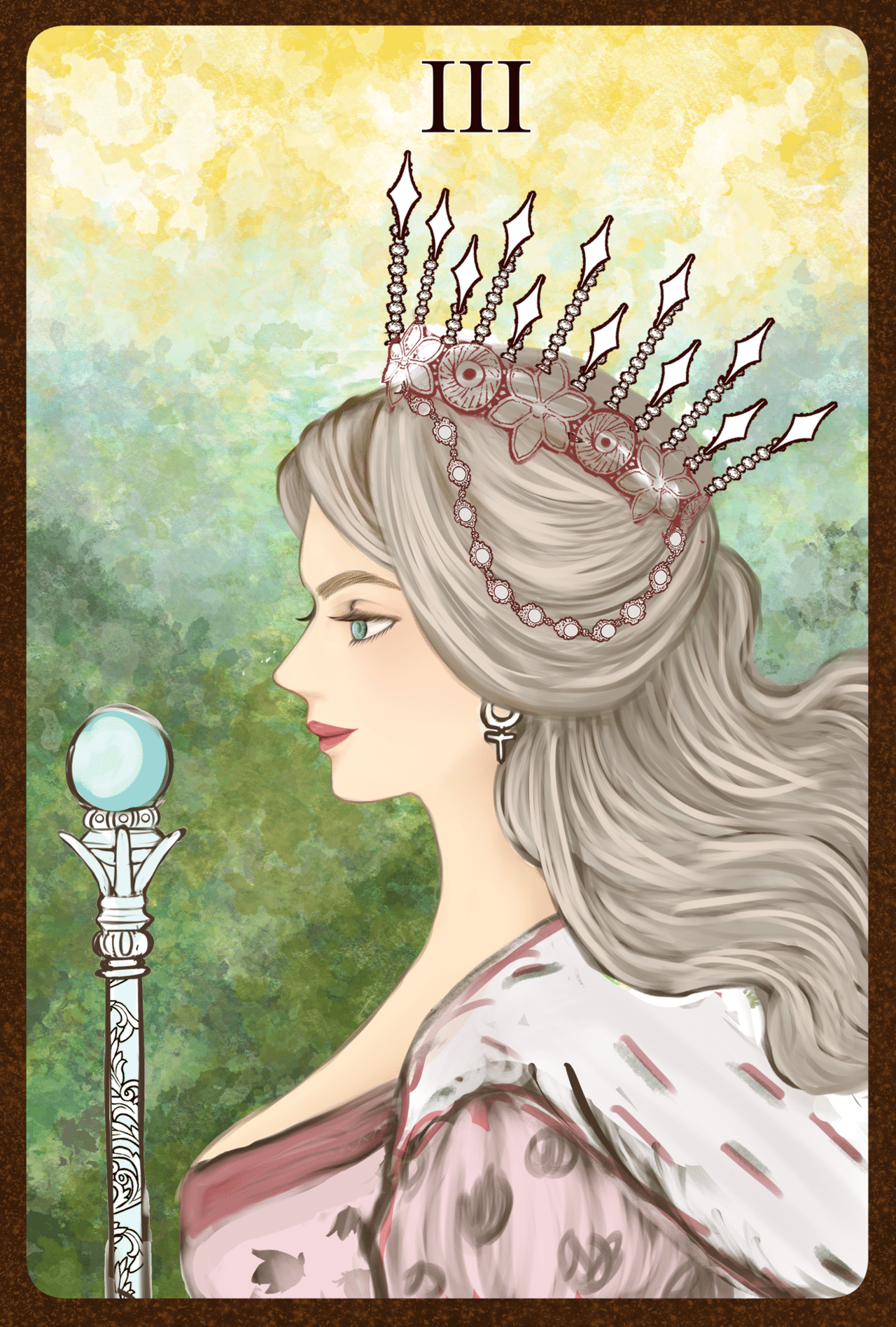 絵の上達を目的にタロットを描く 女帝 描き込み 塗り Lamiel Note 絵の上達を目的にタロットを描く 女帝 描き込み 塗り Lamiel Note