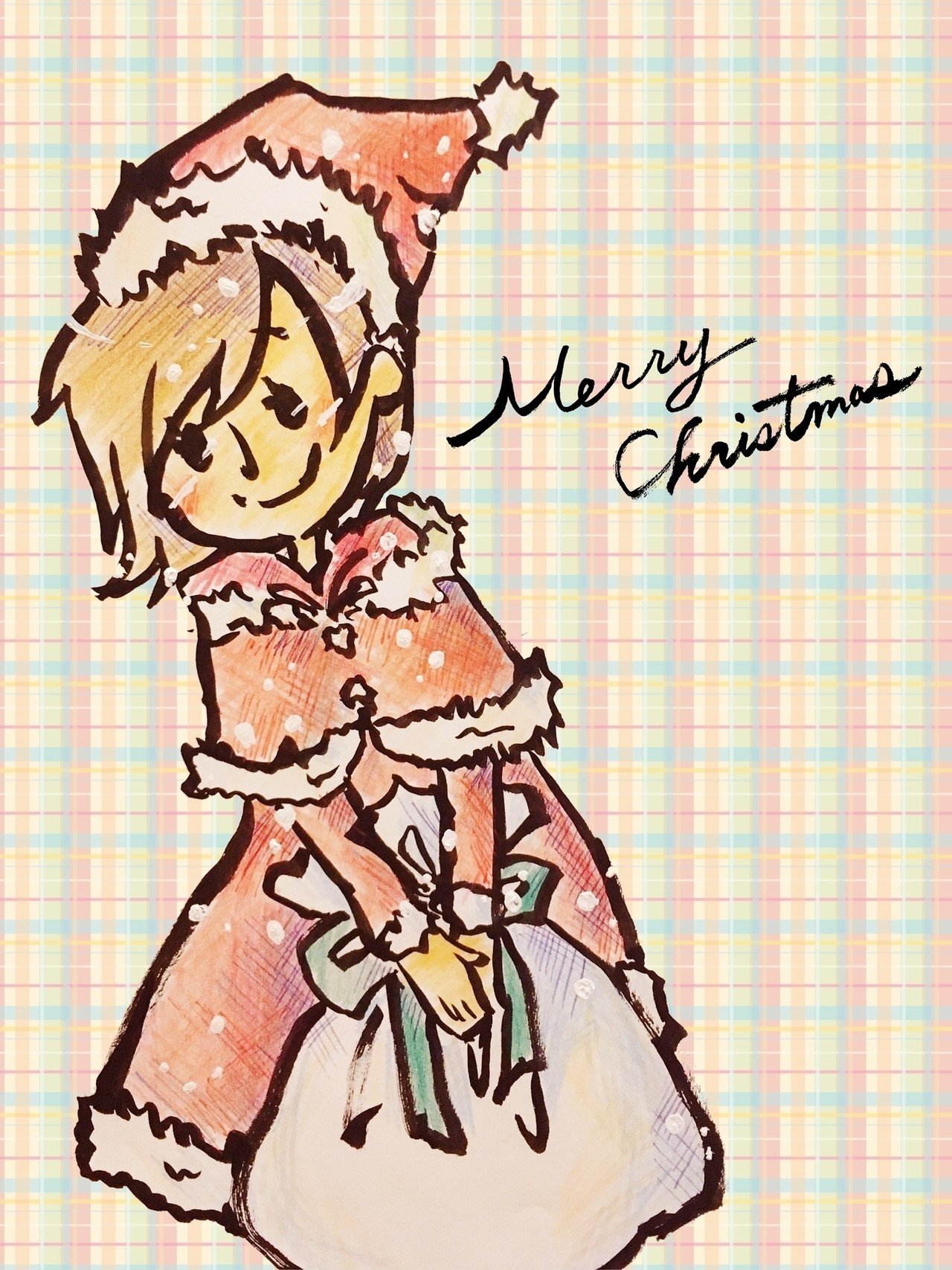 Xmasイラスト 一発書きしてみた Nayo 旅好きデザイナー イラストレーター Note