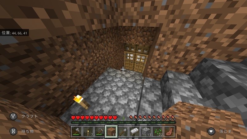 マイクラ日記 2 地中の拠点と小さな牧場を作りました ぽんぽん Note