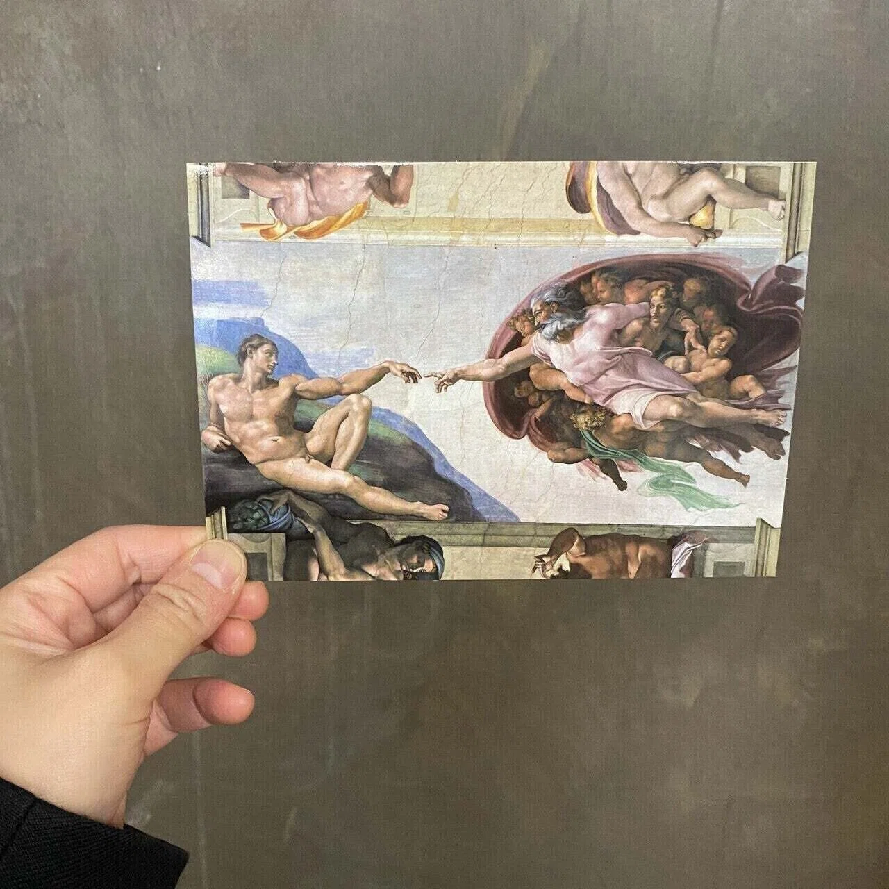 【希少】Affreschi del Vaticano ヴァチカン壁画 1966 バチカン美術館 螺旋階段を上から📷 天井絵がずっと続く通路が 黄金に