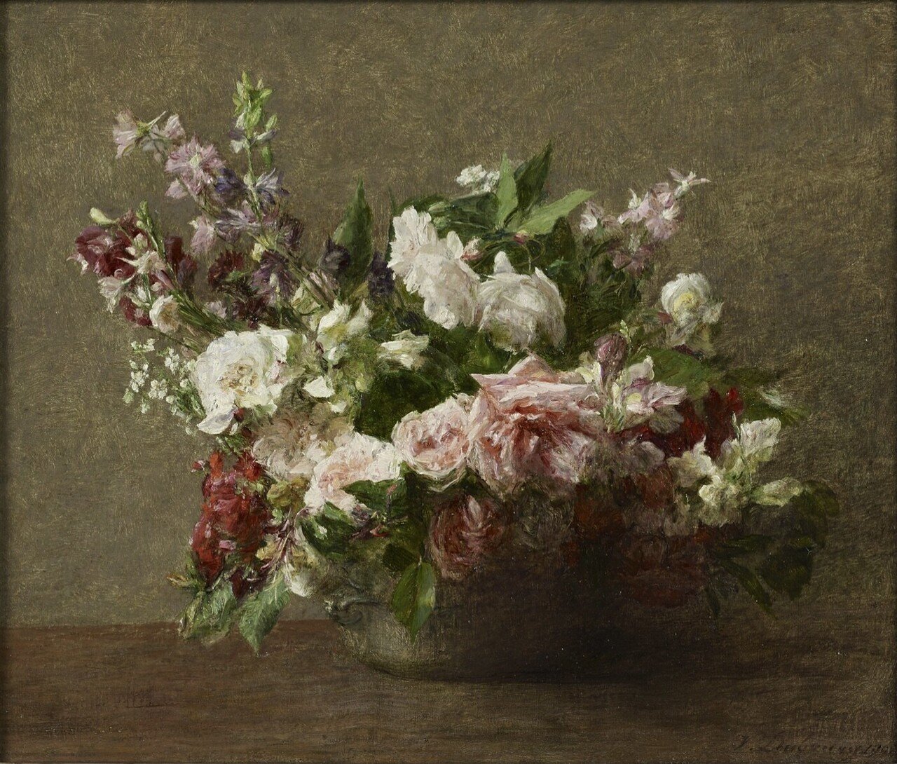 絵画/花の絵右下にサインAntyと入っでいる