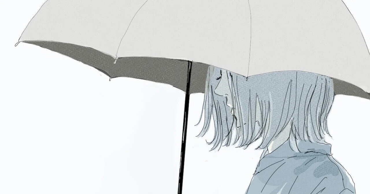 傘を差し出してくれた女の子｜しゃけとろ