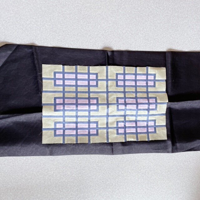 ポジャギ制作過程 韓国伝統窓模様 終わりそうで終わってない Pojagi Sono Note