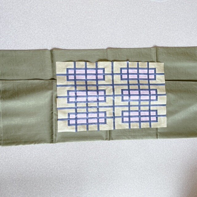 ポジャギ制作過程 韓国伝統窓模様 終わりそうで終わってない Pojagi Sono Note