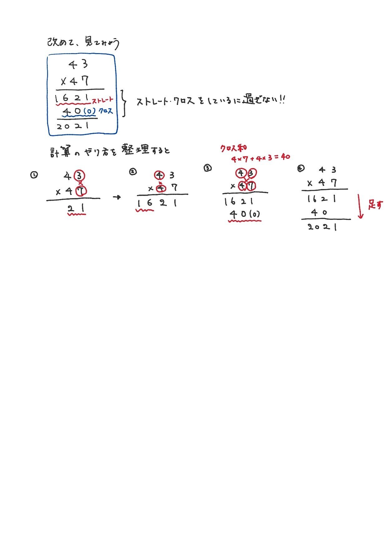 インド式計算を超えろ 新筆算法 ２桁同士の掛け算 Matsu Math Note