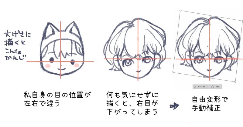 左右対称定規で真正面顔を描いてみよう Clip Studio Miyamon Note