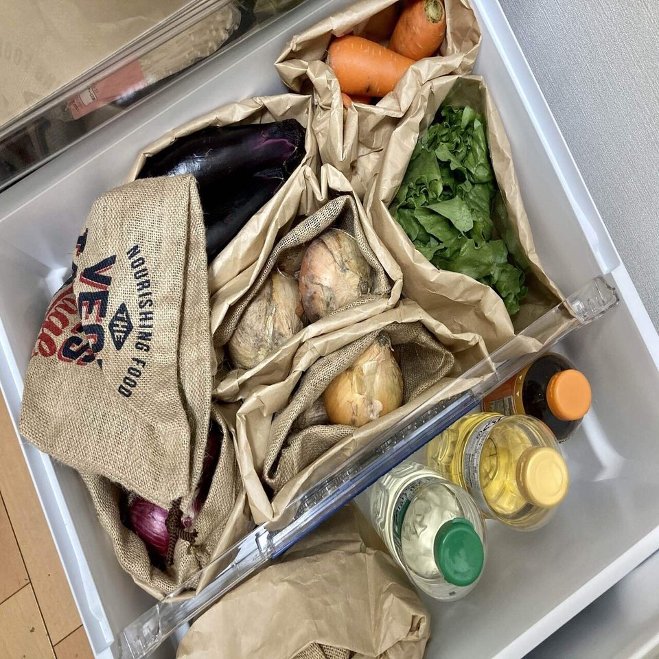 野菜室を紙袋で長持ちするように整理してみたレポ まゆ Note