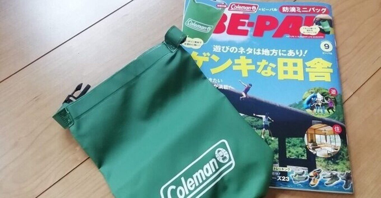 BE-PAL2019年9月号】今月号の付録は、濡らしたくない小物入れに重宝