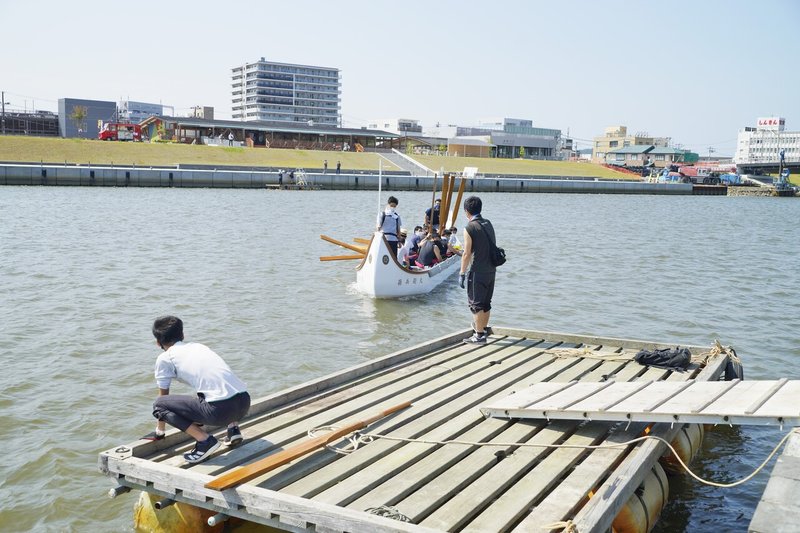 聖火リレー孫兵衛船リハーサル (70)