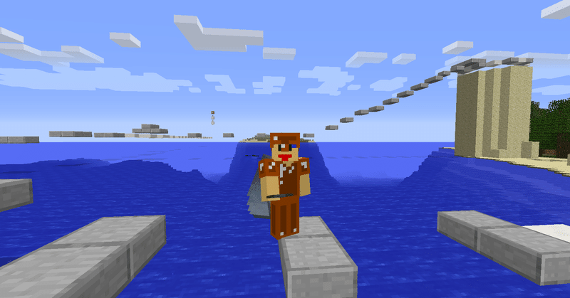マイクラでアスレチック作ってみた ちょこみんと 200日連続投稿達成した人 Note