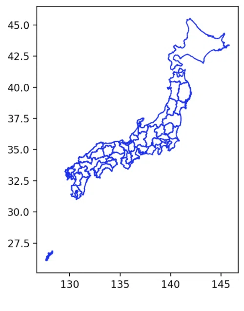 Pythonで日本地図を扱う -その1:地図の読み込み｜スカイマティクス | SkymatiX