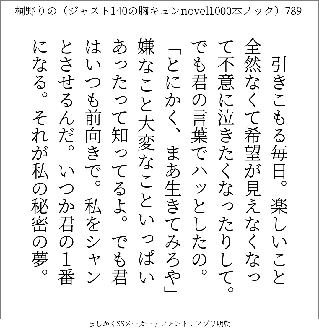 胸キュンnovel1000本ノック7 桐野りの 胸キュンノベラー Note