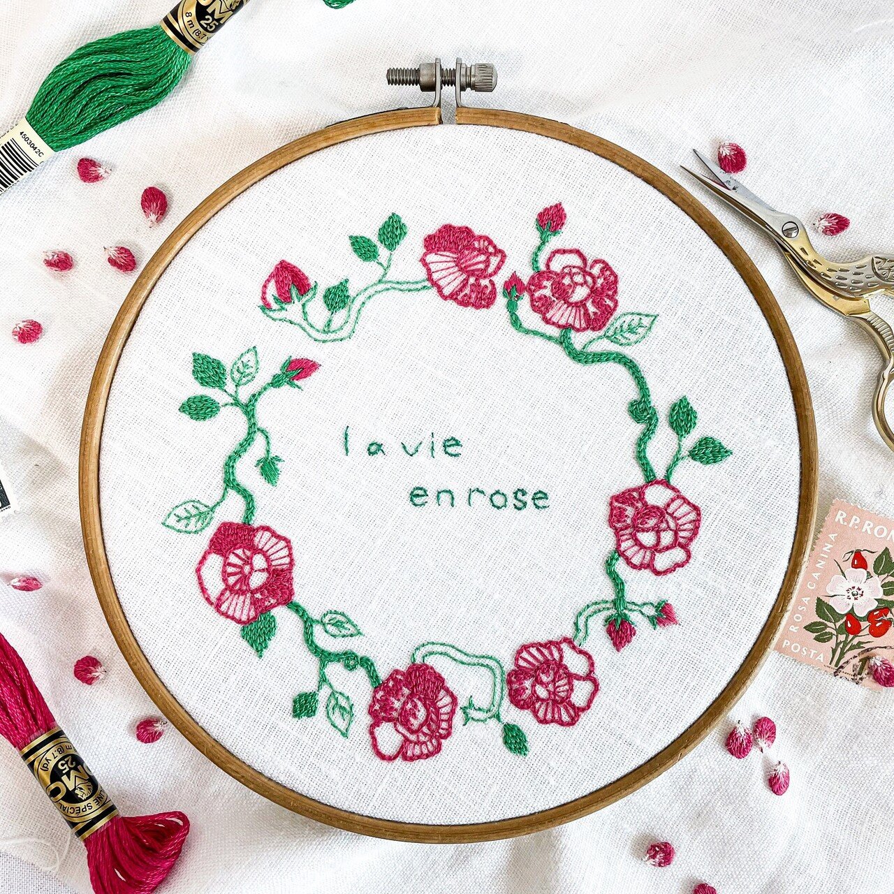 刺繍図案　バラ売りご相談可能 バラの刺繍図案｜nanny embroidery