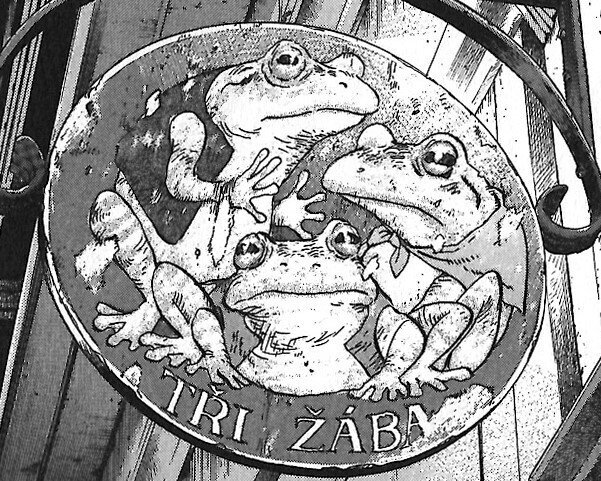 蛙の看板
