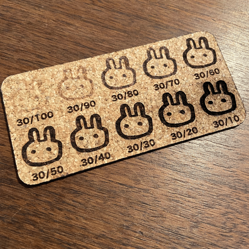 コルク彫刻の見本だぞ（加工動画あり）｜アネモネスキー・チャン