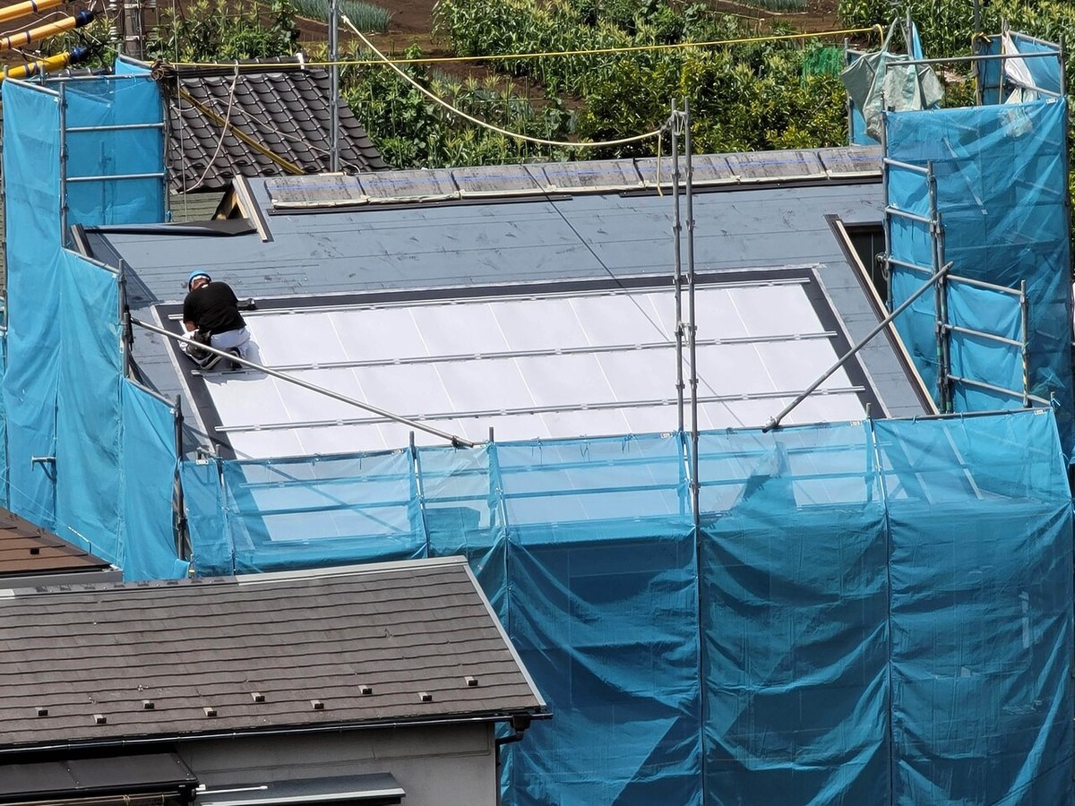 自宅屋根太陽光下地②