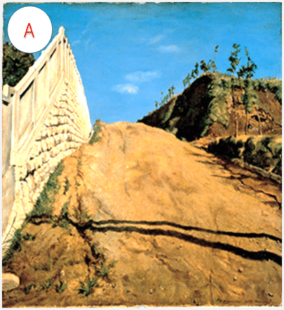 工芸画 岸田劉生 「道に生えたる枯草」 工芸画 岸田劉生 「道に生え