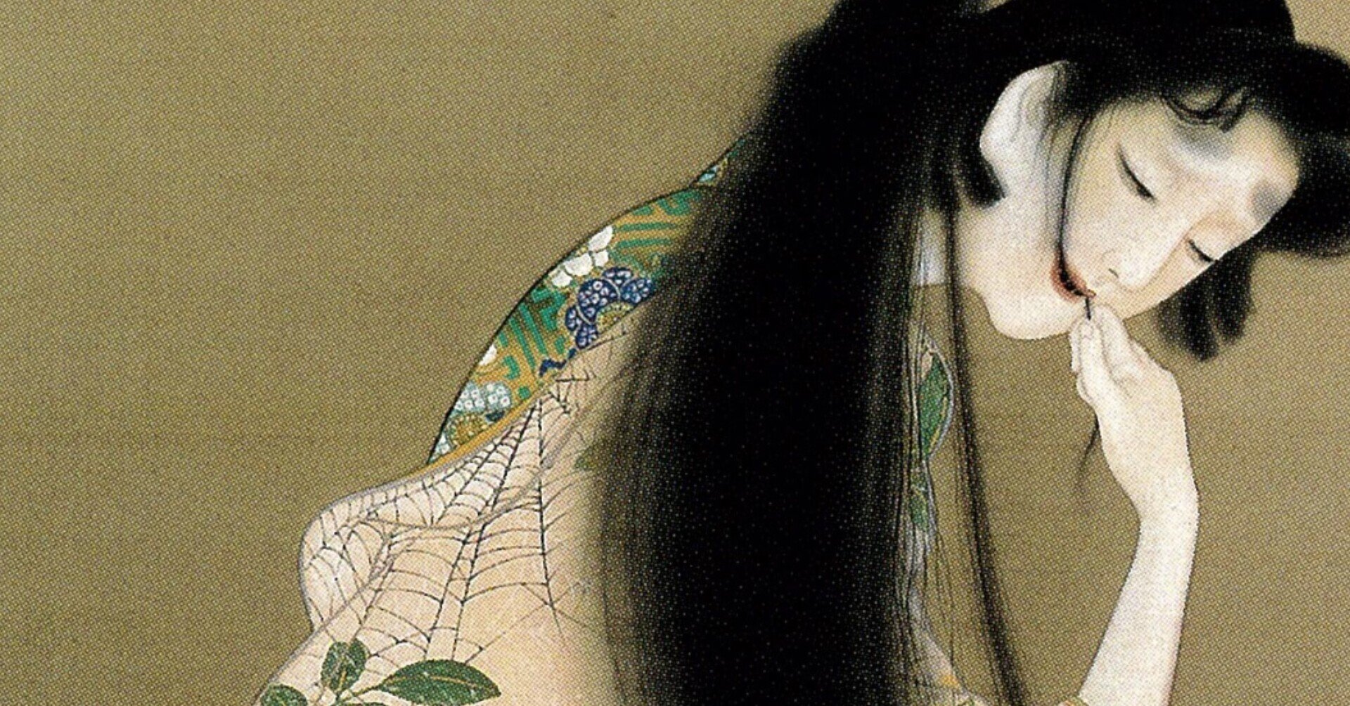 送料無料   （紙本)手描き 墨彩   上村松園    焔  日本画 送料無料 （紙本)手描き 墨彩 上村松園 焔 日本画