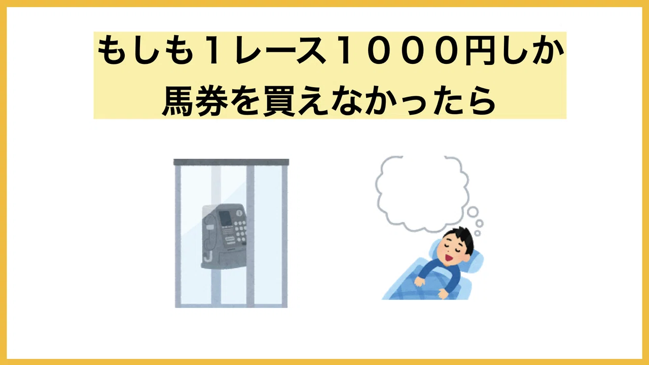 もしも1レース1000円しか馬券を買えなかったら【結論：競馬を
